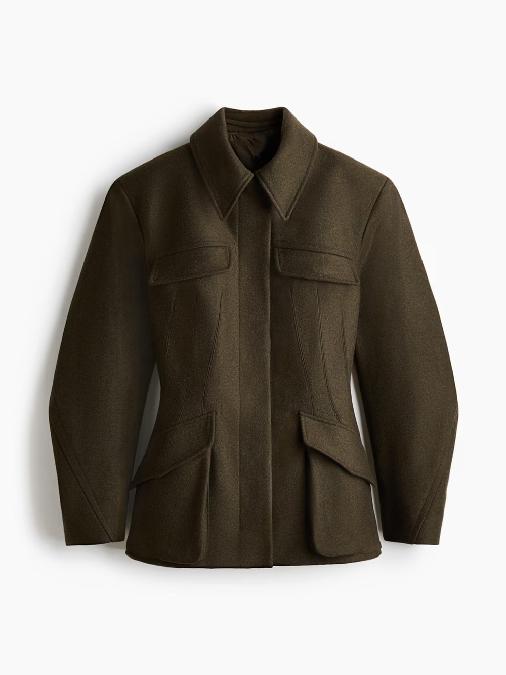 H&M Dark Olive Utility Field Jacket